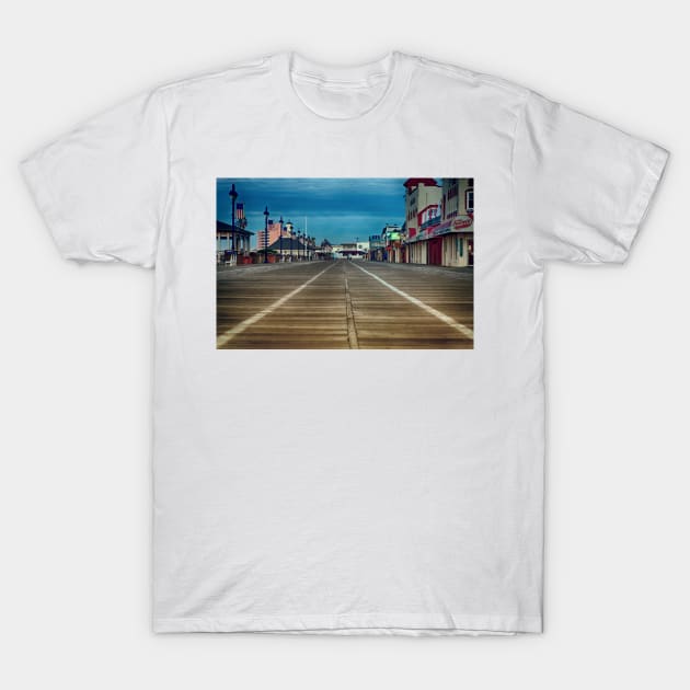 The Boardwalk Ocean City New Jersey T-Shirt by JimDeFazioPhotography